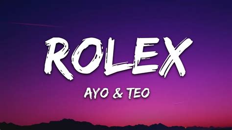 ayo & teo rolex lyrics|ayo musician.